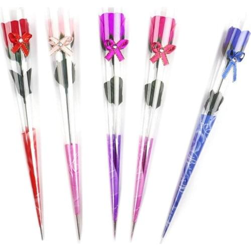 New 1PC Rose Shaped Soap Decoration Soap Rose Flower Petals Bath Soap Essential Oil Rose Soap Valentines Day Gift