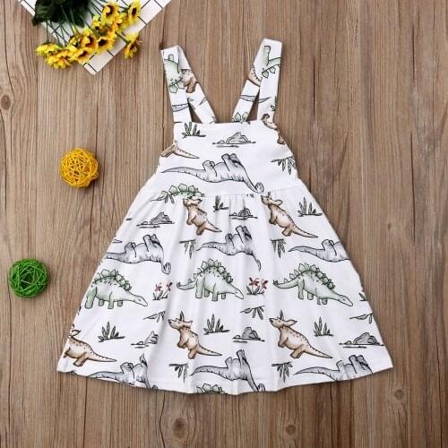 Baby Girl Clothes Summer Dinosaur Print Sleeveless Dress Princess Party Tutu A-line Dresses