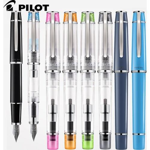 Pilo Perna FPRN-350R with Ink Applicator Writing Pen Replaceable Ink Sac Transparent Pen Holder Iridium Student Stationery