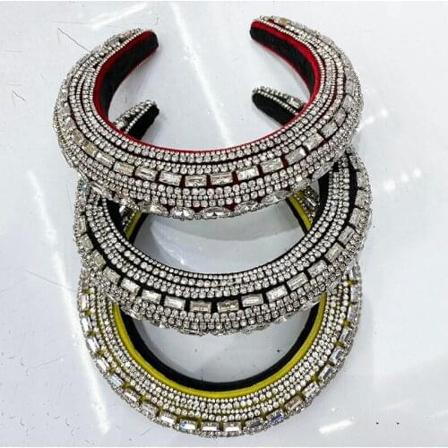 New baroque Style,Hair Bands,High quality,Wide Edges,Color Rhinestones,Headband,Crystal Bead hair Accessories,Hair accessories