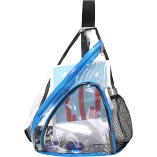 Clear PVC Crossbody Bag Transparent Shoulder Crossbody Bag for Women Men Work Travel Sports Best Sale-WT