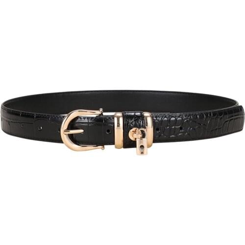 Fashion High Quality Genuine Leather Belt New Luxury Design Green Cowskin Belts For Women Jeans Gold Pin Buckle Waist Strap Lady