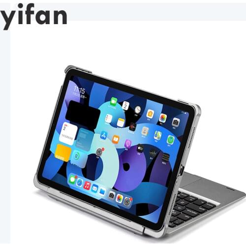 Detachable BT Keyboard Case with Touchpad for iPad Air 4/ iPad Pro 11" , Premium Plastic Cover and 7 Colorfull Backlight