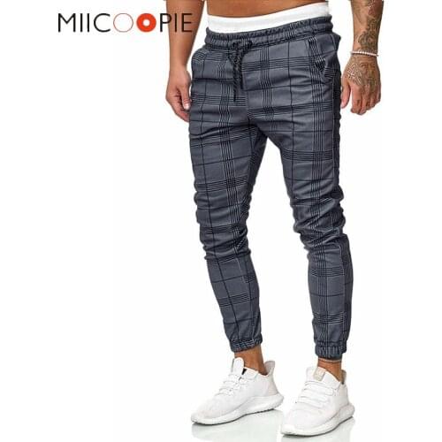 Retro Plaid Harem Pants Men Trousers New Fashion Hip Hop Workout Fitness Joggers Men Sweatpants Spring Autumn Streetwear S-XXL