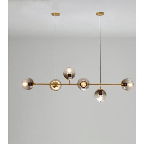 Nordic Magic Bean LED Hanging Pendant Light Apply To Living Room Dining Room Bar Decoration Household Glass Hanging Chandelier