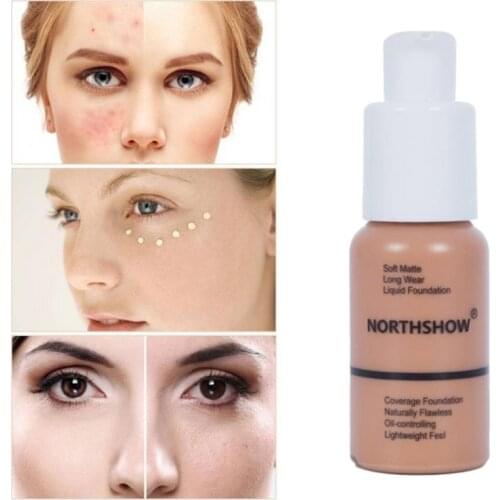 Moisturizing Base Face Liquid Foundation Cream Full Coverage Concealer Oil-control Matte Natural Soft Face Makeup Foundation