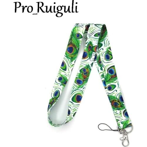 100pcs featheres vintage cartoon funny Neck Strap Lanyards ID badge card holder keychain Mobile Phone Strap Gifts