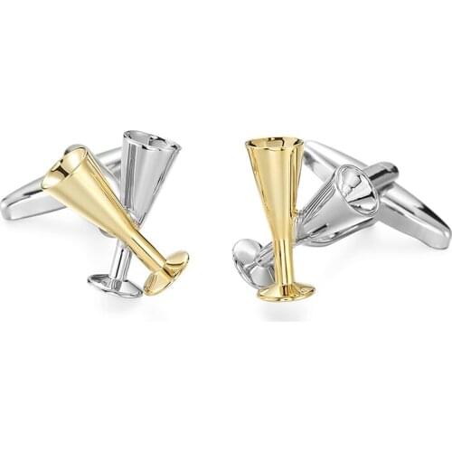 DY new high quality fashion men French shirt Cufflinks The high-end brand gold silvery goblets Cufflinks wholesale and retail