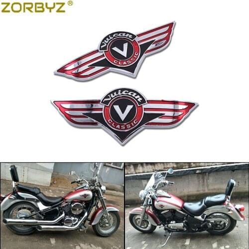 ZORBYZ 1 Pair Motorcycle Fuel Gas Tank Badge Emblem Decal Stickers For Kawasaki Vulcan VN Classic VN400 VN500 VN1500
