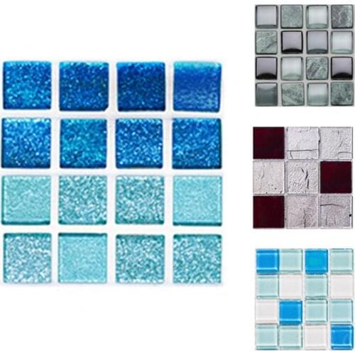 10Pcs/Set Simulation Ceramic Stickers DIY Scratch-Resistant Waterproof 3D Mosaic Removable Tile Decals for Bathroom Kitchen