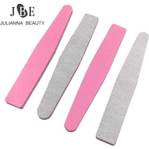 10Pcs/lot 100/180 Double-sided Nail File Blocks Sponge UV Gel Nail Polish Sanding Buffer Nail Buffer Washable Manicure Tool