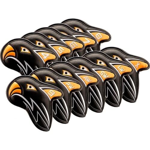 11Pcs Waterproof Skull Golf Iron Head Cover Club Putter Headcover Golf Iron Head Covers