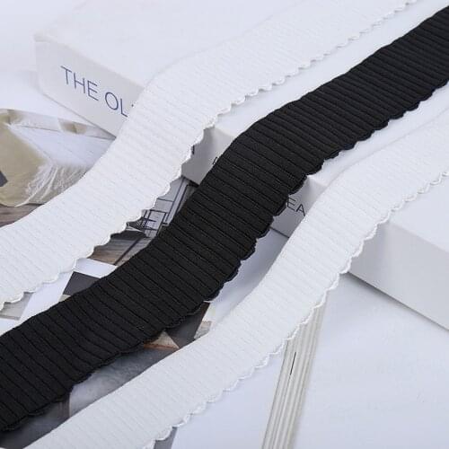 2.5CM 90 Yards Elastic for Sewing Accessories Supplies Craft Supplies Band for Bra Making Wholesale Black White