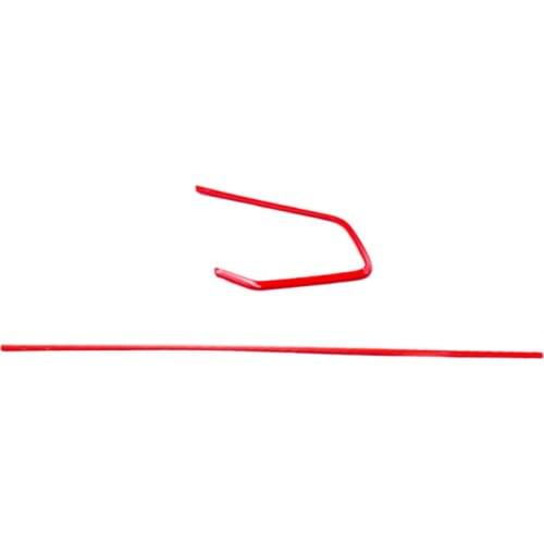 2Pcs/Set Car Co-pilot Red Console Dashboard Strips Cover Trim Decal ABS Fit For Honda Civic 2016 2017 2018 2019 2020 LHD