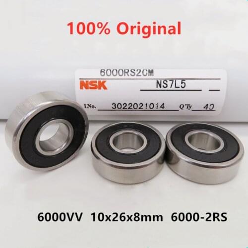 40pcs original Japan NSK high speed bearing 6000-2RS 10*26*8mm 6000VV 6000DDU precision ball bearings 6000RS 10x26x8 mm