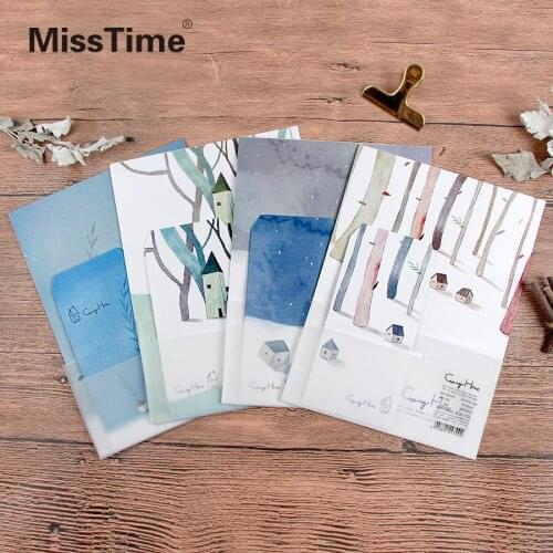 9pcs/Set 3 envelopes + 6 writting paper Creative Hometown Series Envelope For Gift Korean Stationery