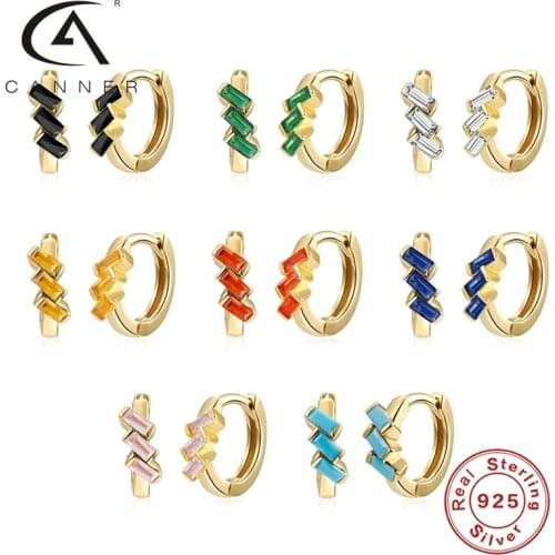 CANNER Saffron Ring Earrings For Women S925 Sterling Silver Earrings Ins Fengshui Drop Hoops Korean Fine Jewelry Pendientes