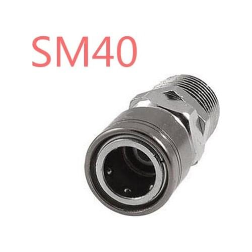 Free Shipping 3Pcs SM40 Male Threaded to Pneumatic Latching Coupling Quick Fitting