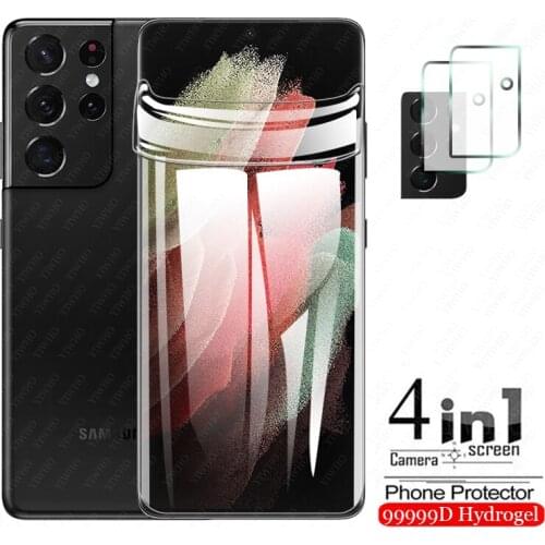 Case for Samsung Galaxy S21 Ultra Note 20 Ultra Soft Hydrogel Protector Film for Samsung S20 Fe Plus Camera Lens Tempered Glass