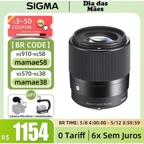 Sigma Lens 30mm F1.4 Len Large Aperture Mirrorless Camera Lens For Sony E-mount A6600 A6500 A6400 A6300 A6000 A5100 A5000 A7