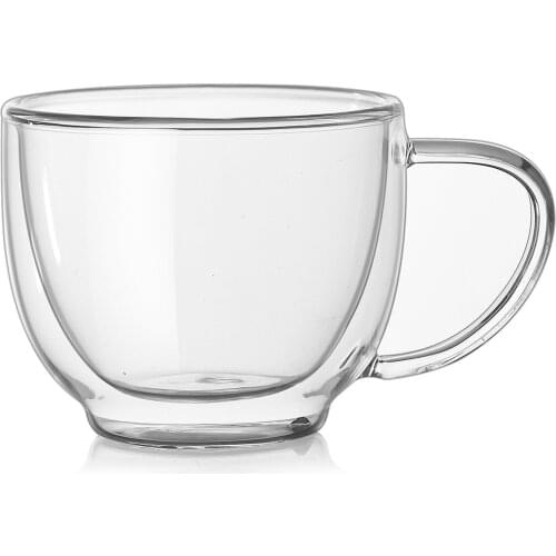 Double-layered Vacuum Home Used Cafe Espresso Coffee Glass Cup Capucino Latte Mug Breakfast Milk Tumbler Afternoon Tea Teacup