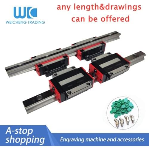 HGR 45mm linear guide HGR45 length 1000 1050mm with HGH45CA HGW45CC slide rail for CNC