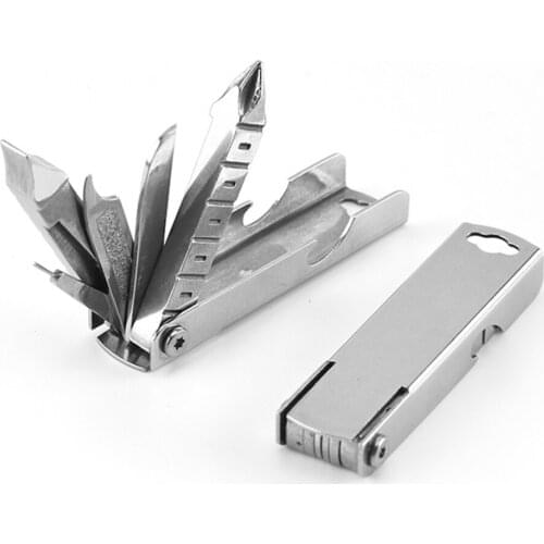 Mini Multi Tools Pocket Knife Outdoor Survival EDC Folding Screwdriver Multifunction Repair Tools Phone Holder Retrieve Card Pin