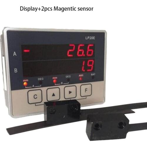 LP20E M51E 2 Axis Digit Display DRO Magnetic Sensor Tape Displacement Readout Scale Position Transducers Encoder Woodworking