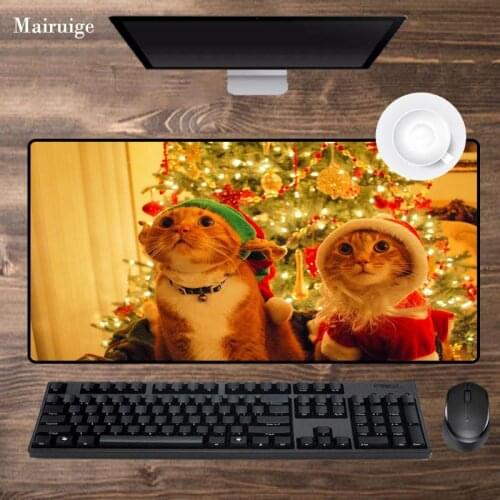 Kawaii Portable Large Gaming Mouse Pad Laptop Rubber Non-slip Desk Mat Computer Cute Cat Lockedge Mousepad Keyboard Table Cover