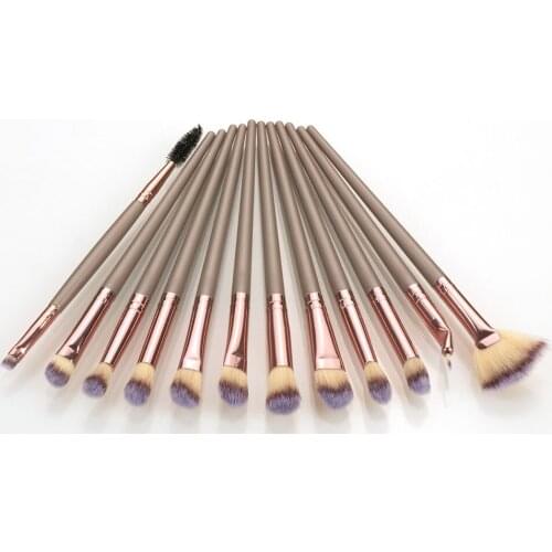 12pcs Eyebrow Makeup Brushes Set Fashion Eyeliner Powder Women Beauty Cosmetic Tool &Eye Rose Gold Elegant Eye Makeup Brush