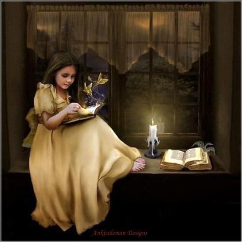 Embroidery Counted Cross Stitch Kits Needlework - Crafts 14 ct DMC Color DIY Arts Handmade Decor - The Magic of Books