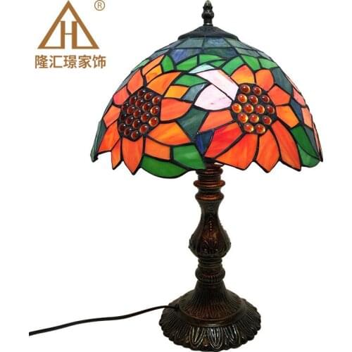 Tiffany Table Lamp E27 Six Models Dragonfly Style Bedroom Bedside Lamp Creative Fashion Retro Table Lamp