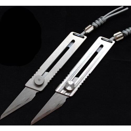 Titanium Alloy Integral Frame Structure EDC Portable Box Cutter Paper Cutter Box Cutter Outdoor Tool Knife