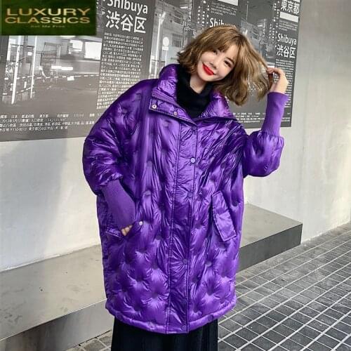 Coat Female Warm Winter Long Duck Down Jacket Women Clothes 2021 Korean Elegant Ultra Light Down Womens Park Hiver 31318