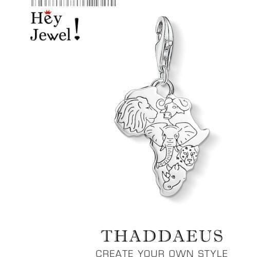 Charm Pendant Africa,2019 Europe Jewelry For Women Men Trendy Rulers of the Savanna Gift In 925 Sterling Silver Fit Bracelet