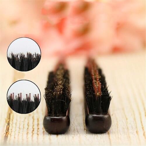 Professional Salon Wood Handle Natural Boar Fluffy Hair Comb Bristle Brush Extension Hairdressing Barber Tool DIY Kit
