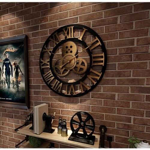 Industrial Gear Wall Clock Decorative Retro MDL Wall Clock Industrial Age Style Room Decoration Wall Art Decor
