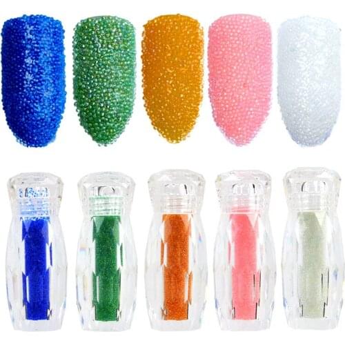 Clear Mini Nail Caviar Decoration Micro Glitter Beads Manicures Nail Art Rhinstone DIY Nail Accessories Tools