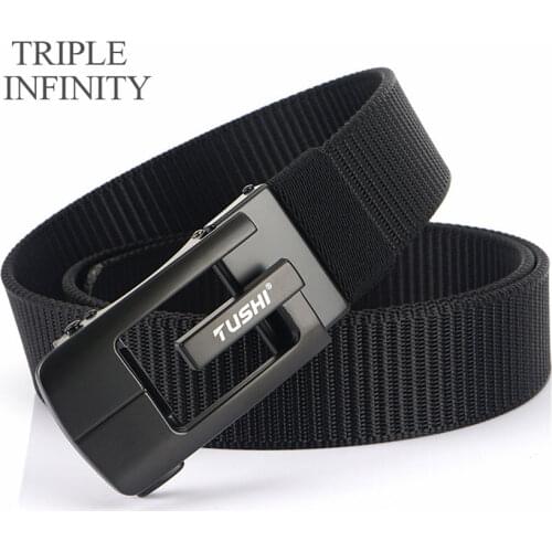 New Fashion Jeans Men Belt Tactical Designer Metal Automatic Buckle Belt Casual Breathable Durable Nylon Male Belt High Quality