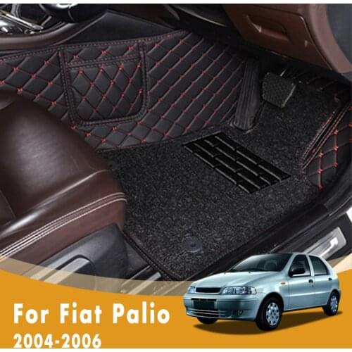 RHD Luxury Double Layer Wire Loop Car Floor Mats For Fiat Palio 2006 2005 2004 Car Interiors Styling Front & Rear Side Foot Pads