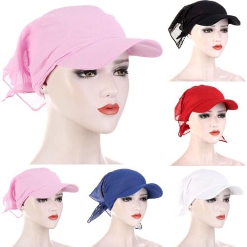 2021 Summer Outdoor Windproof and Sunscreen Turban Hat for Women Floral Print Headscarf Bonnet Female Head Wraps Turbante Mujer