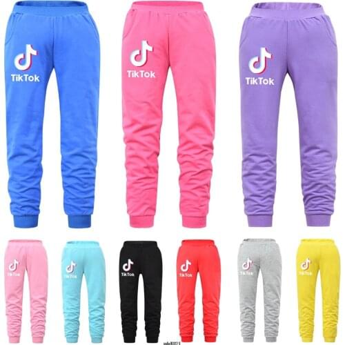 Children pants Tik Tok Boy Sports Pants Boy Pants Spring Teenage Toddler Casual Kids Trousers For Boys Clothes Age 2-14 Year