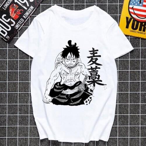 One Piece Summer T Shirts Anime Print Men Cartoons Teens Short Sleeve T-shirt Casual Clothes Aesthetic Tee Shirt Man Street Tops
