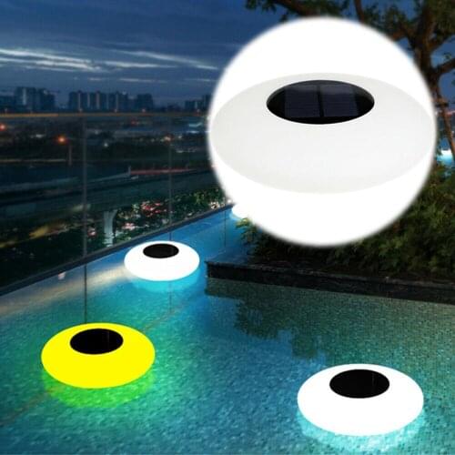Solar Swimming Pool Light LED Colorful Inflatable Floating Waterproof Light Dazzling Floating Light Outdoor Decor Night Light