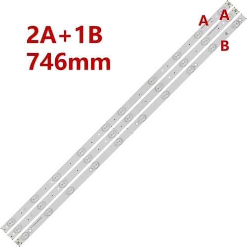3PCS LED Backlight strip For Dl4077 Dl4077i SDL400FY(QD0-400)_40E36_A_X1 SDL400FY(QD0-400)_40E36_B_X2