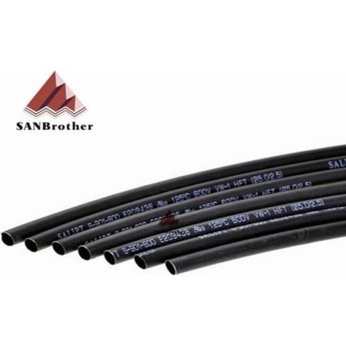 1Meter 3D Printer 2:1 Black 1mm 2mm 3mm 4mm 5mm 6mm 8mm 10mm Heat Shrink Heatshrink Tubing Tube Sleeving Wrap Wire