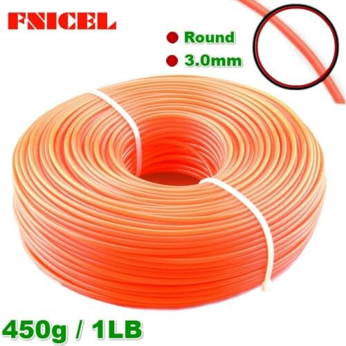 FINCEL 3.0mm Grass Trimmer Line Strimmer Brushcutter Trimmer Nylon Rope Cord Line Long Round/Square Roll Grass Rope Line