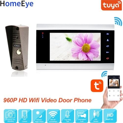 Tuya Smart Life App Remote Control WiFi IP Video Door Phone Video Intercom Security Home Access Control System Motion Detection