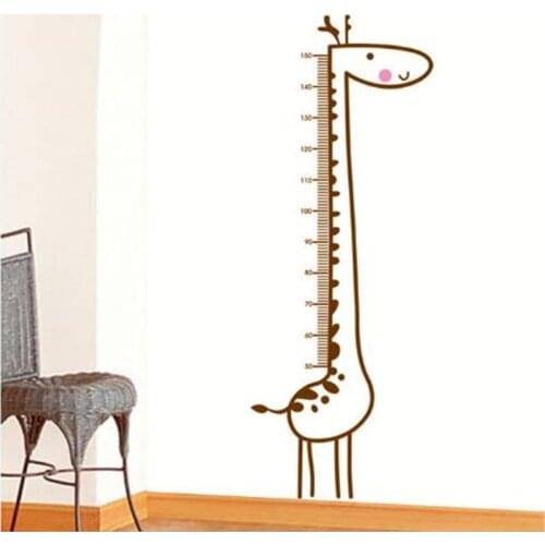 1PCS Giraffe Height Measure Wall Stickers Child Growth Height Ruler Measurement For Home Decoration Kids Room Kindergarten