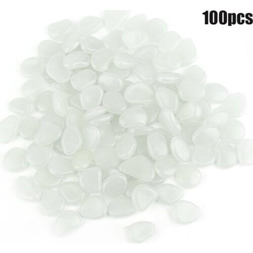 100pcs/pack Glow Pebbles 2018 Hot Sale Stones Home Fish Tank Garden Decoration Luminous Glowing in The Dark Accessory for Gift